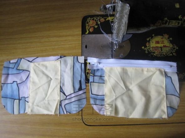 两款绝美的淑女风布艺化妆包DIY图解 手工教程 第6步