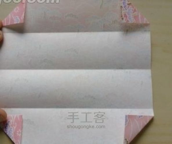 可爱纸蝴蝶的折法 第3步