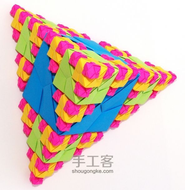 几何体模型复杂折纸手工教程 第20步