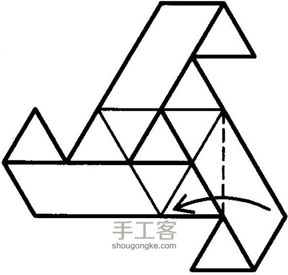 几何体模型复杂折纸手工教程 第9步