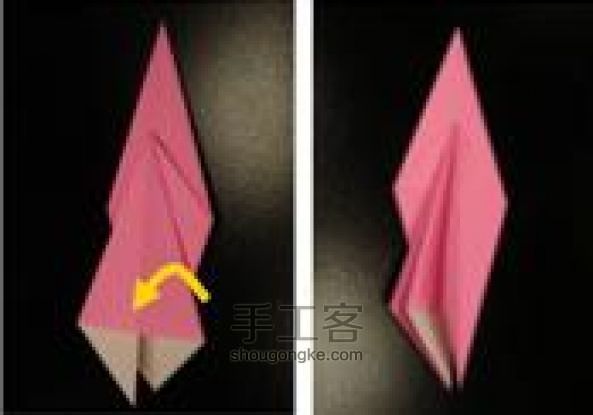 美丽的孔雀折纸  第9步