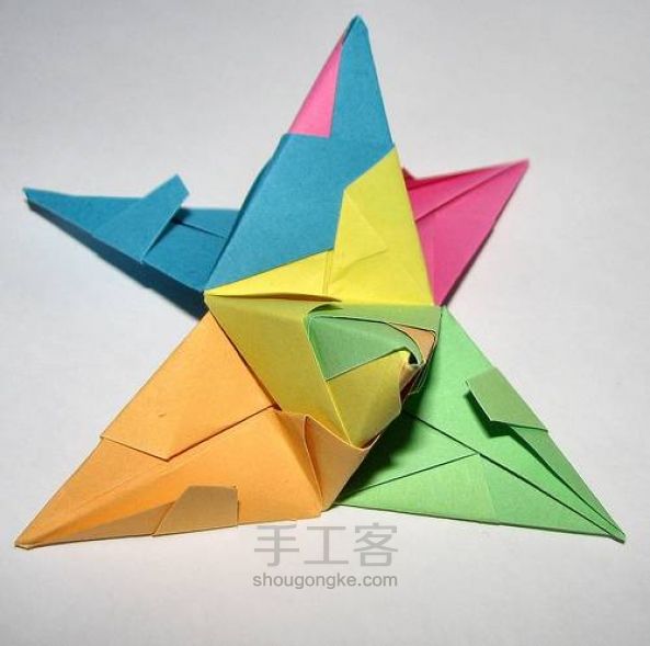 如何制作立体折纸星星 第23步