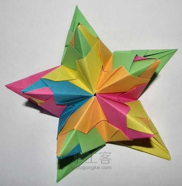 如何制作立体折纸星星 第27步