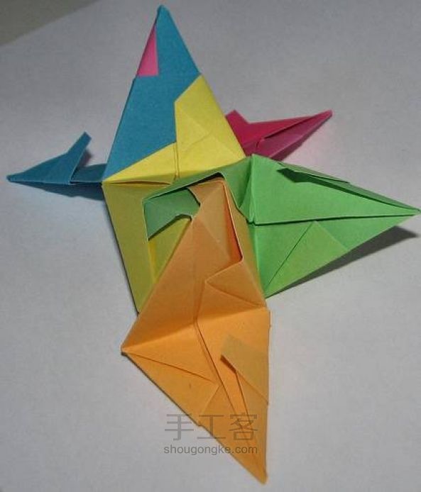 如何制作立体折纸星星 第21步
