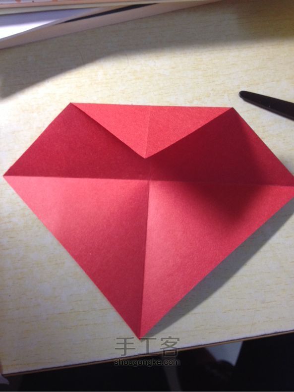 圣诞老人折纸教程 第3步