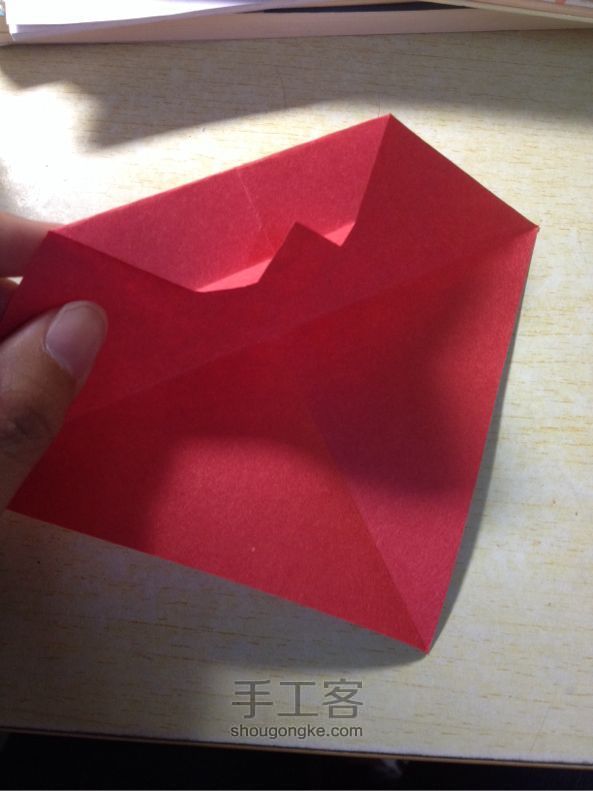圣诞老人折纸教程 第5步