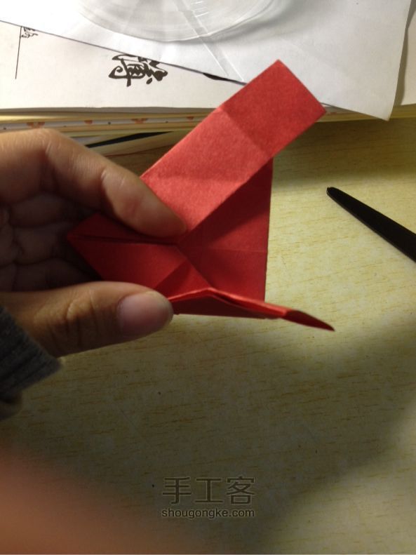 圣诞老人折纸教程 第13步