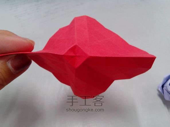 纸质玫瑰折纸教程 第11步
