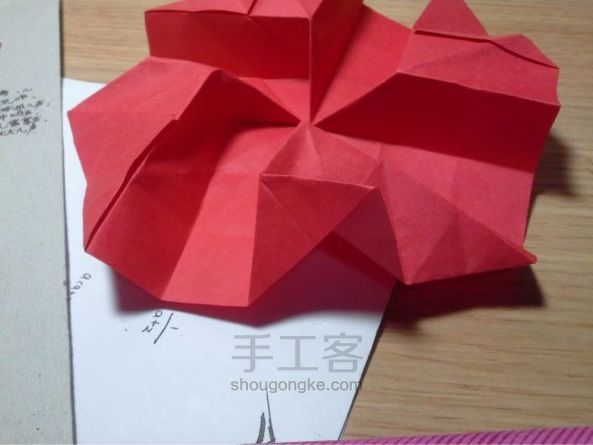 川崎玫瑰折纸教程 第15步