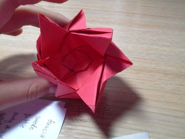 川崎玫瑰折纸教程 第21步