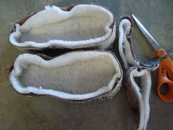 圣诞礼物——DIY 棉拖鞋 第10步