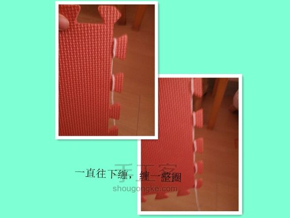 泡沫垫织围巾教程 第4步
