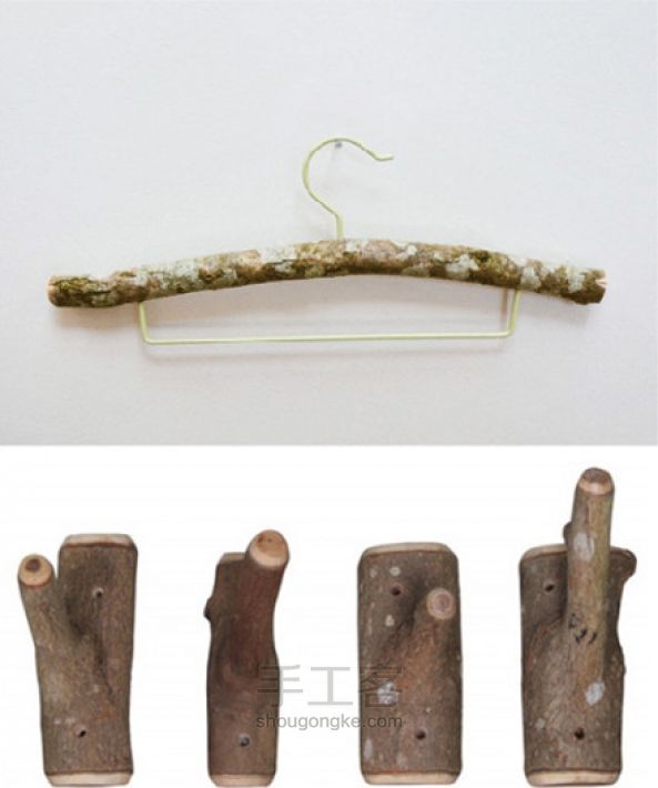 用树枝装点墙面 快乐的田园衣架DIY教程 第3步