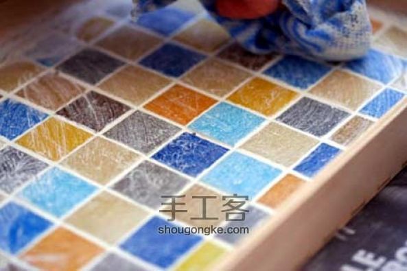 DIY：马赛克物品盒 第3步