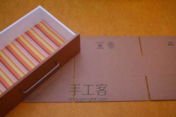 用纸板DIY分隔抽屉 自制衣柜分隔 第2步
