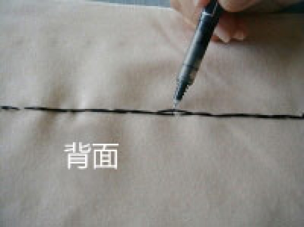 手缝之平针缝法,止缝法 第8步