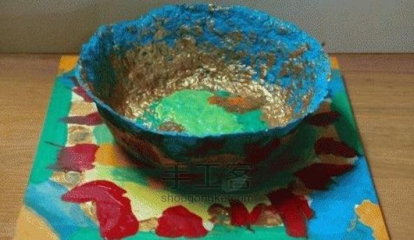 立体巧手做纸浆小碗 环保纸艺DIY  手工教程 第3步