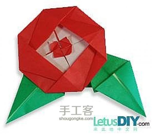 纸艺DIY~牡丹花折纸的方法 第3步