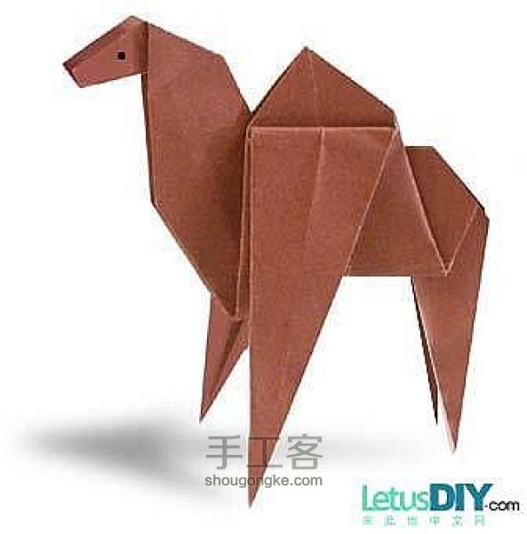 骆驼折纸的折法 第3步