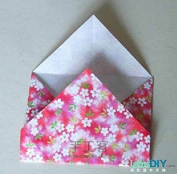漂亮的折纸信封 DIY 手工教程 第4步
