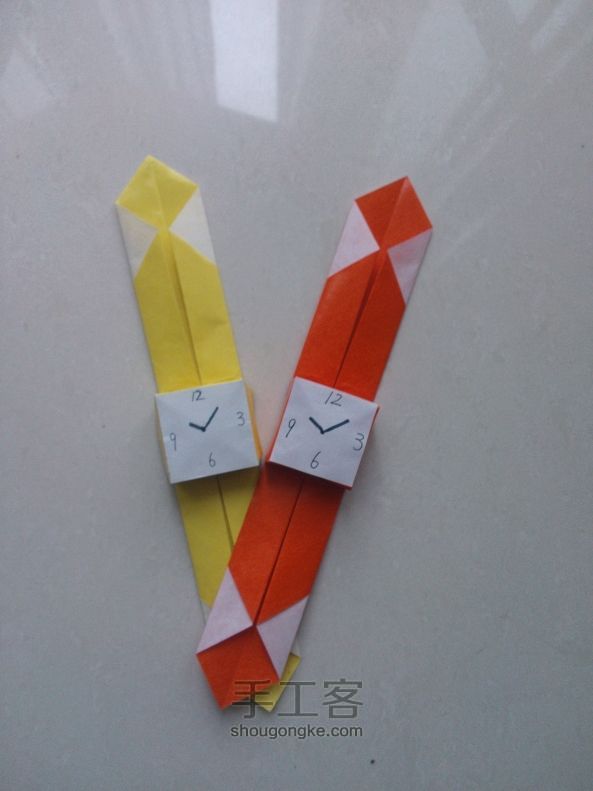 个性时尚手表折纸教程 第12步