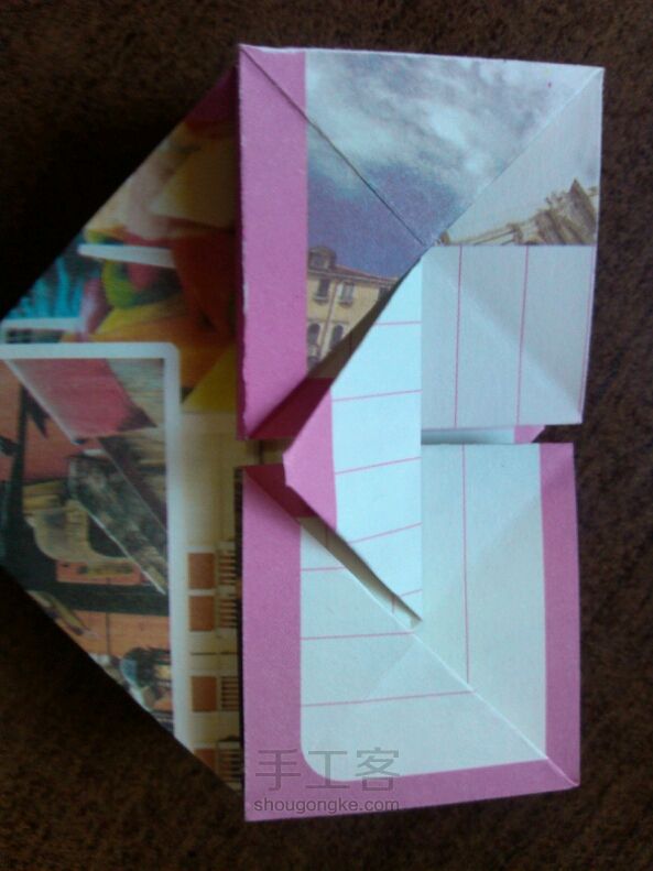 正方形纸叠心折纸教程 第9步