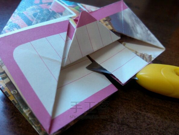 正方形纸叠心折纸教程 第10步