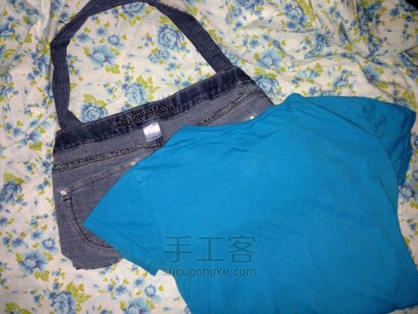 用旧牛仔裤做个包包 第18步