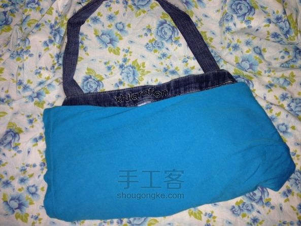 用旧牛仔裤做个包包 第19步