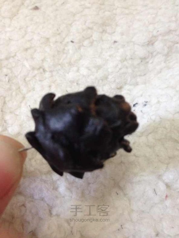 松果钥匙链 手工diy教程 第3步