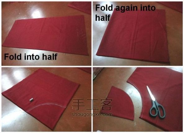 DIY 红色小纱裙 第4步