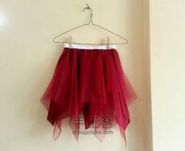 DIY 红色小纱裙 第11步