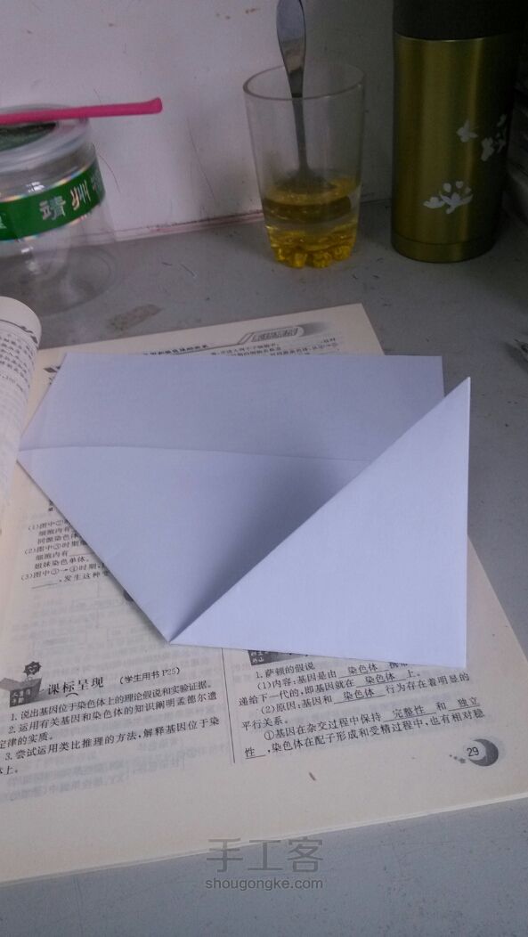 相思叶信纸折纸教程 第3步