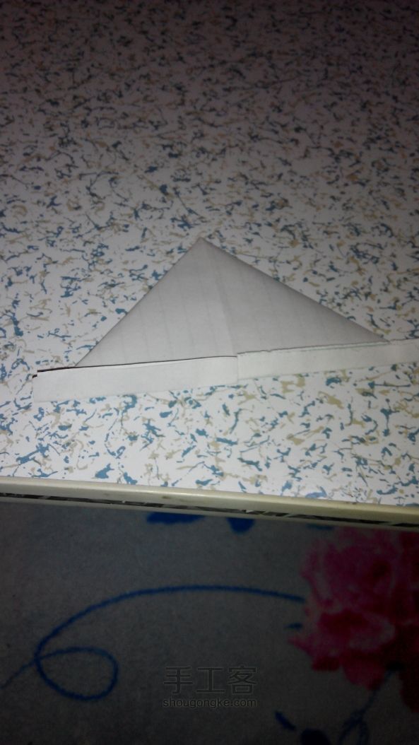 “三角叉”折纸教程。 第8步