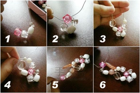 DIY 铁丝珠珠手链 第2步