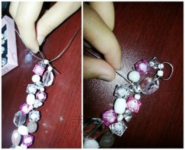 DIY 铁丝珠珠手链 第3步