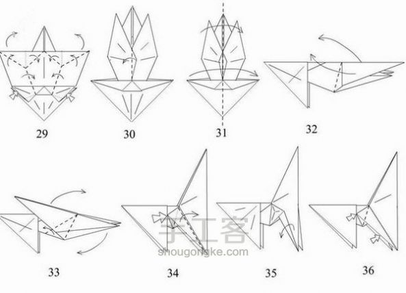 折纸“马”详细教程  复杂逼真 第4步