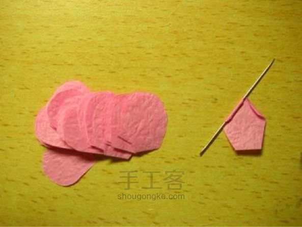 小玫瑰花折纸教程 第3步