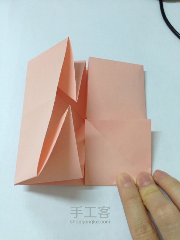 纸折花篮 第8步