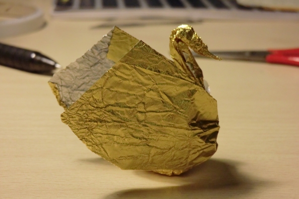 费列罗巧克力折纸——天鹅 第19步