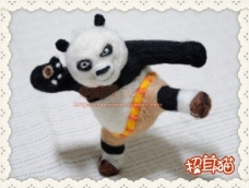 羊毛毡制作功夫熊猫阿宝，其实很简单，只要有耐心。