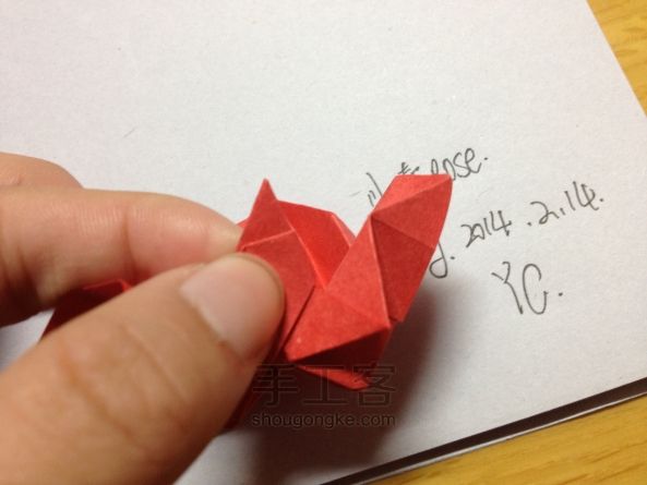 川崎玫瑰花折纸教程 第30步