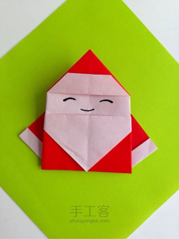 折纸--圣诞老人 第1步