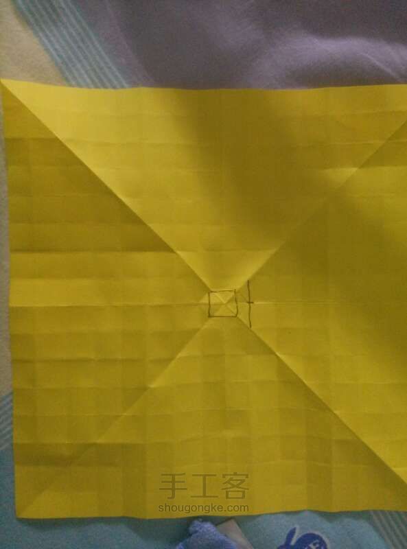 纸鹤系列二 花与鹤的结合折纸教程 第7步