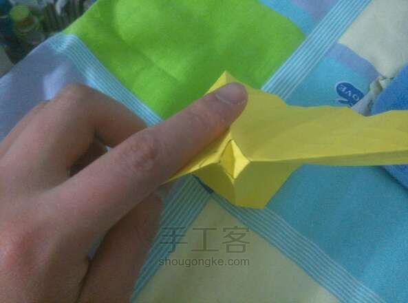 纸鹤系列二 花与鹤的结合折纸教程 第8步