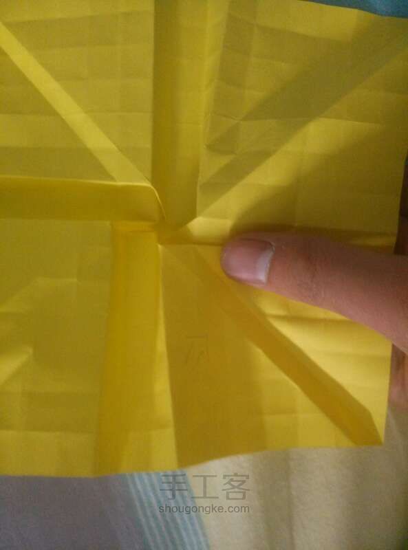纸鹤系列二 花与鹤的结合折纸教程 第16步