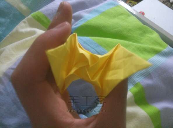 纸鹤系列二 花与鹤的结合折纸教程 第22步