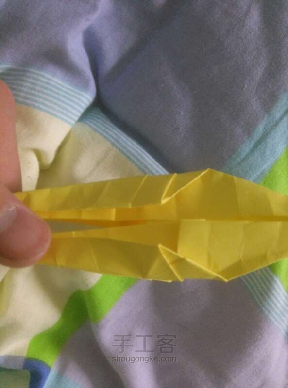 纸鹤系列二 花与鹤的结合折纸教程 第24步