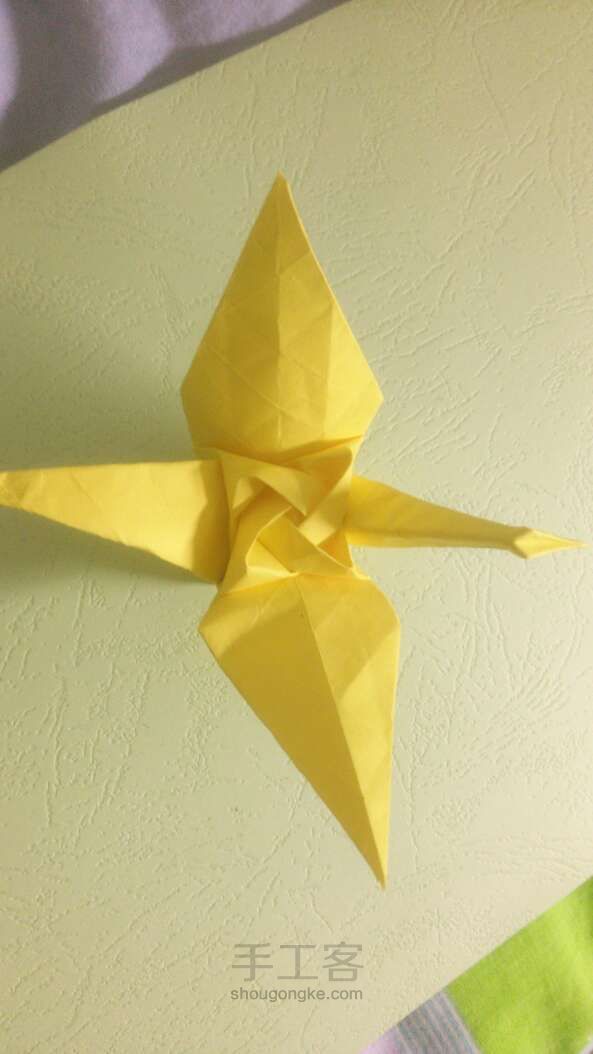 纸鹤系列二 花与鹤的结合折纸教程 第1步
