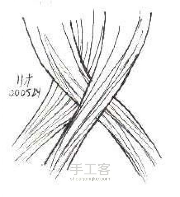 编织瀑布般的童话发辫 第3步